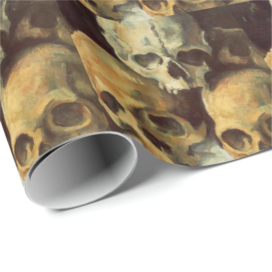 Pyramide von Skulls Vintages Halloween Geschenkpapier (Rolleneckpunkt)