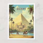 Pyramiden Ägypten Berühmter Ort für Vintage Postkarte (Vorderseite)