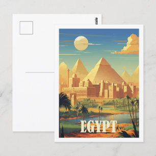 Pyramiden Ägypten Berühmter Reiseort Postkarte