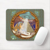 Pyramiden Alien Raumschiff Mousepad (Mit Mouse)