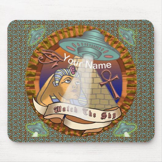 Pyramiden Alien Raumschiff Mousepad (Vorne)