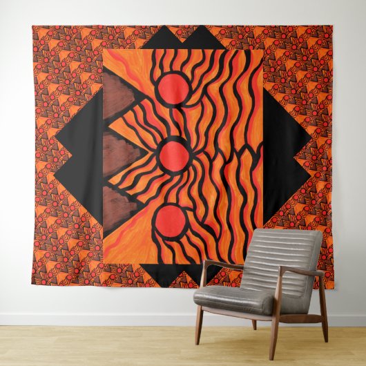 Pyramiden anderer Welten 2 Wandteppich (Beispiel (Horizontal))