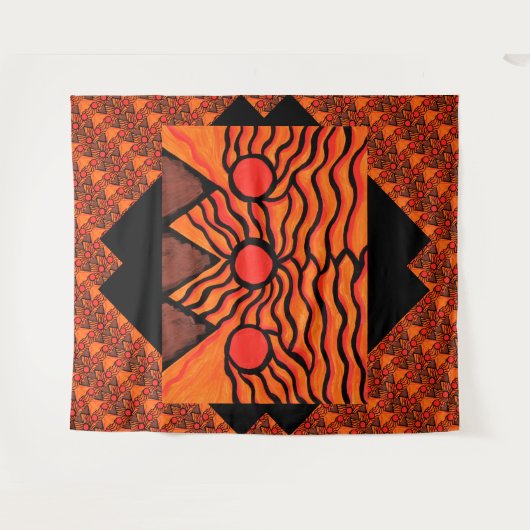 Pyramiden anderer Welten 2 Wandteppich (Vorderseite (Horizontal))