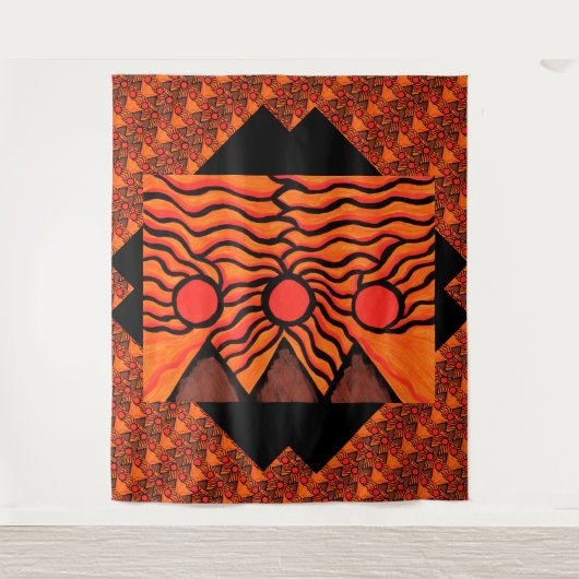 Pyramiden anderer Welten 2 Wandteppich (Vorderseite)