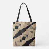 Pyramiden auf und ab Gelb auf Schwarzem Tasche (Rückseite)