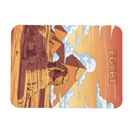 Pyramiden aus Ägypten Magnet (Horizontal)
