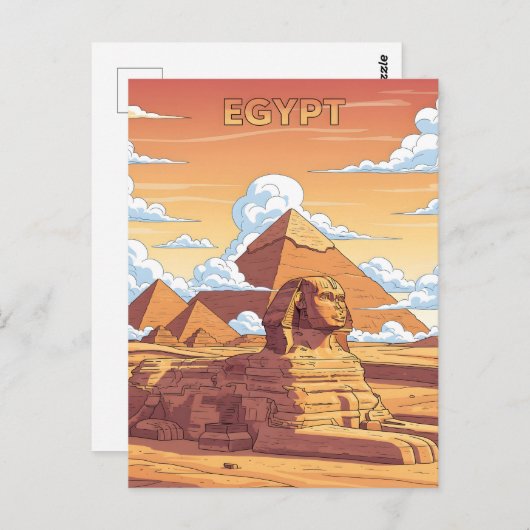 Pyramiden aus Ägypten Postkarte (Vorne/Hinten)
