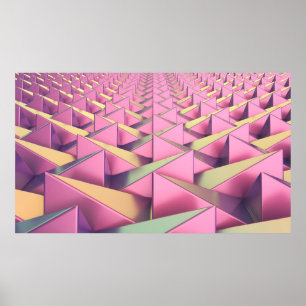Pyramiden aus buntem Metall Poster