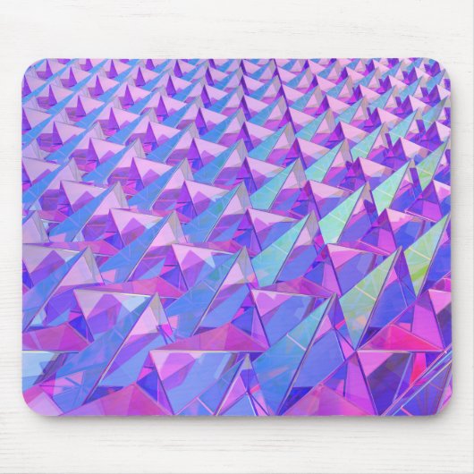 Pyramiden aus farbigem Kristall Mousepad (Vorne)