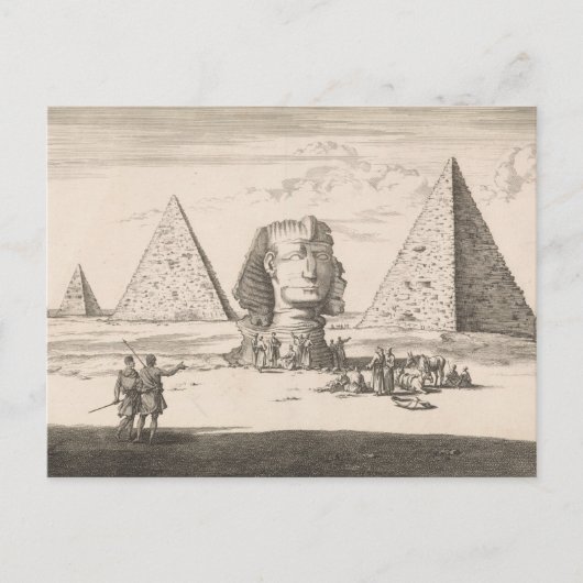Pyramiden en Sfinx van Gizeh (1698) von Jan Luyken Postkarte (Vorderseite)