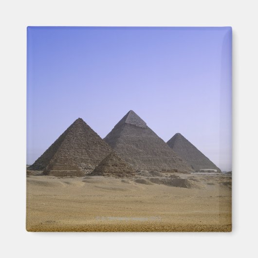 Pyramiden in der Wüste Kairo, Ägypten Magnet (Vorne)