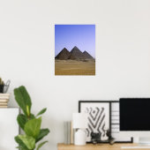 Pyramiden in der Wüste Kairo, Ägypten Poster (Heimbüro)