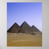 Pyramiden in der Wüste Kairo, Ägypten Poster (Vorne)