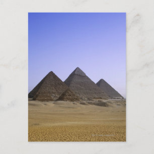 Pyramiden in der Wüste Kairo, Ägypten Postkarte