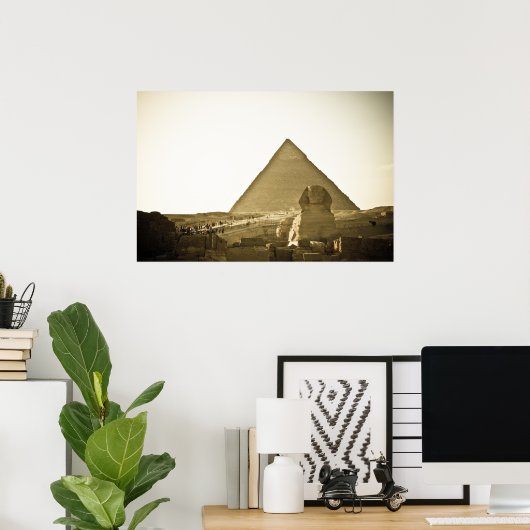 Pyramiden in Gizeh in Kairo, Ägypten Poster (Heimbüro)