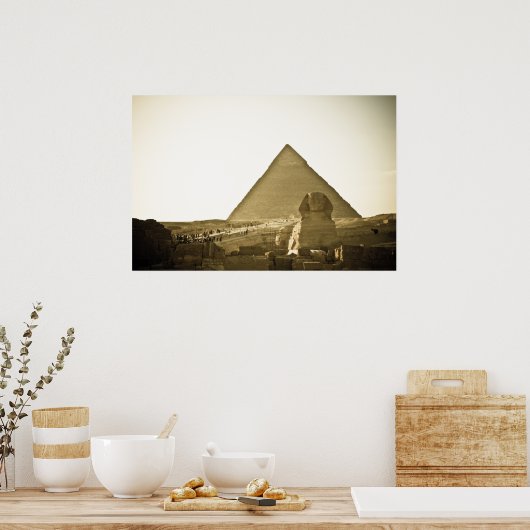 Pyramiden in Gizeh in Kairo, Ägypten Poster (Küche)