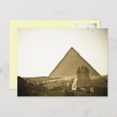 Pyramiden in Gizeh in Kairo, Ägypten Postkarte (Vorne/Hinten)