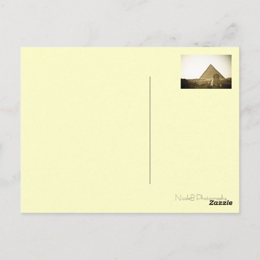 Pyramiden in Gizeh in Kairo, Ägypten Postkarte (Rückseite)