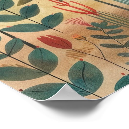 Pyramiden Nile River Wüste Scene Wall Art Poster (Ecke)