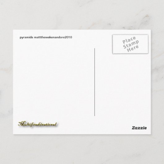 Pyramiden Postkarte (Rückseite)