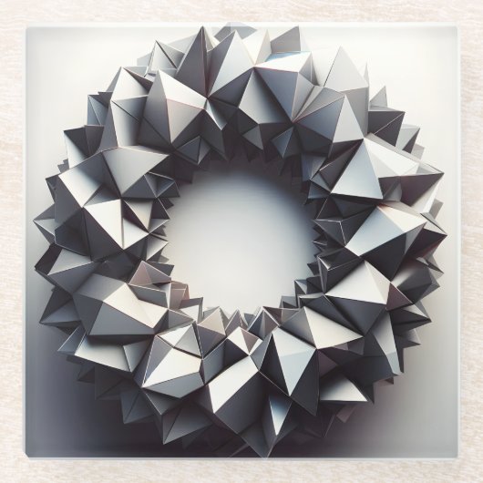Pyramiden Ring Glasuntersetzer (Vorderseite)