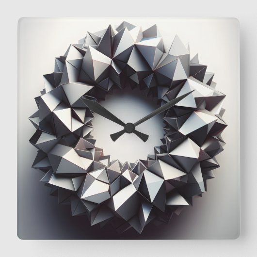 Pyramiden Ring Quadratische Wanduhr (Vorderseite)