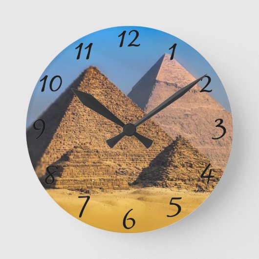 Pyramiden Runde Wanduhr (Vorderseite)