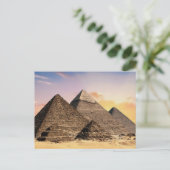 Pyramiden Sphinx Altes Ägypten Pharao Cheops Wüste Postkarte (Stehend Vorderseite)