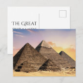 Pyramiden Sphinx Altes Ägypten Pharao Cheops Wüste Postkarte (Vorne/Hinten)