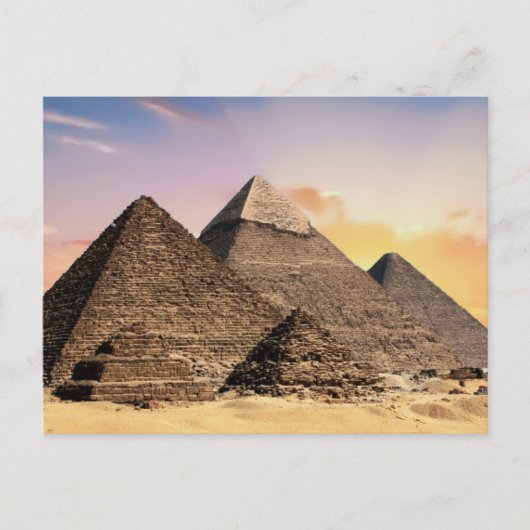 Pyramiden Sphinx Altes Ägypten Pharao Cheops Wüste Postkarte (Vorderseite)