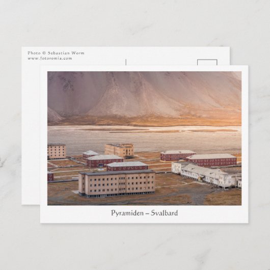 Pyramiden Svalbard Postkarte (Vorne/Hinten)