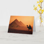 Pyramiden und Camel Grußkarte Karte (Gelbe Blume)