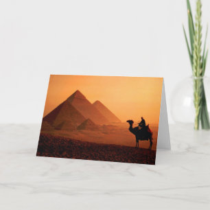 Pyramiden und Camel Grußkarte Karte