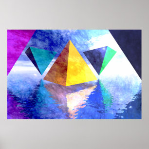 Pyramiden und Dreiecke-Poster Poster