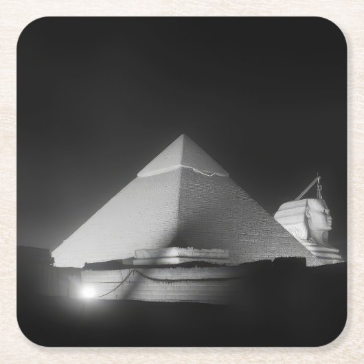 Pyramiden und Sphinx Rechteckiger Pappuntersetzer (Vorderseite)