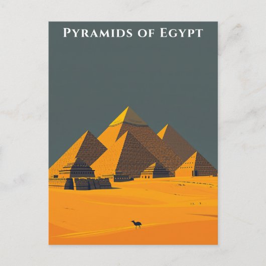 Pyramiden von Ägypten Reisen Alte Wunder Postkarte (Vorderseite)