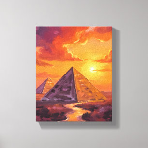 Pyramiden von Ägypten Sonnenuntergang Reise Malere Leinwanddruck