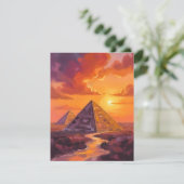 Pyramiden von Ägypten Sonnenuntergang Reisekarte (Stehend Vorderseite)