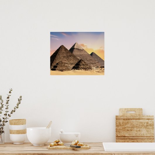 Pyramiden Von Giza Reise Ägypten Foto Poster (Küche)