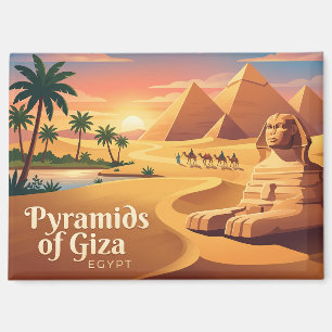 Pyramiden von Giza und Große Sphinx Ägypten Magnet