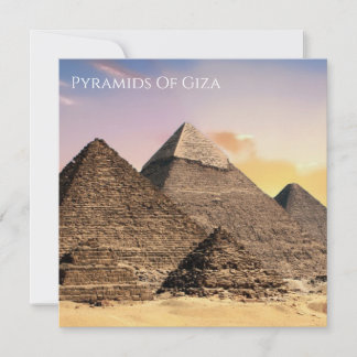 Pyramiden von Gizeh Altes Ägypten Wüstenlandschaft Feiertagskarte