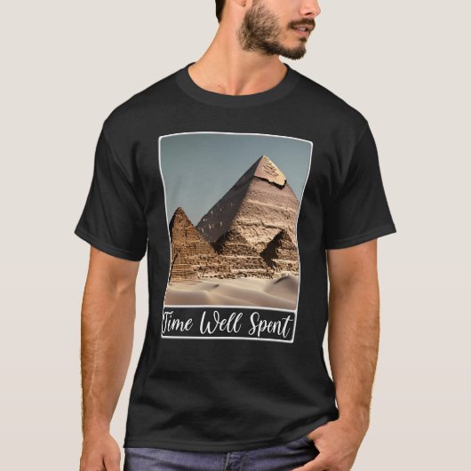 Pyramiden von Gizeh Kairo Ägypten Zeit gut verbrac T-Shirt (Vorderseite)