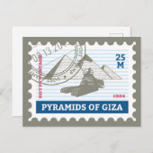 Pyramiden von Gizeh Postkarte (Vorne/Hinten)