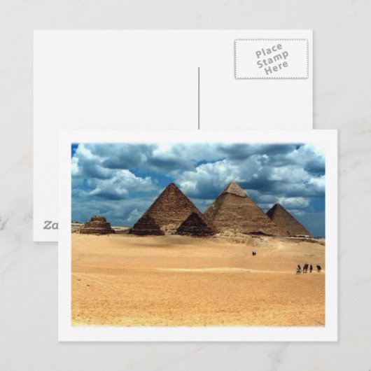 Pyramiden von Gizeh Postkarte (Vorne/Hinten)