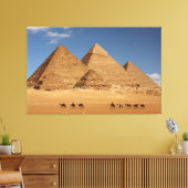 Pyramiden von Gizeh und Kamelen Leinwand Kunst (Insitu (Wohnzimmer))