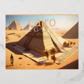 Pyramiden von Kairo Folien Feiertagspostkarte (Vorderseite)