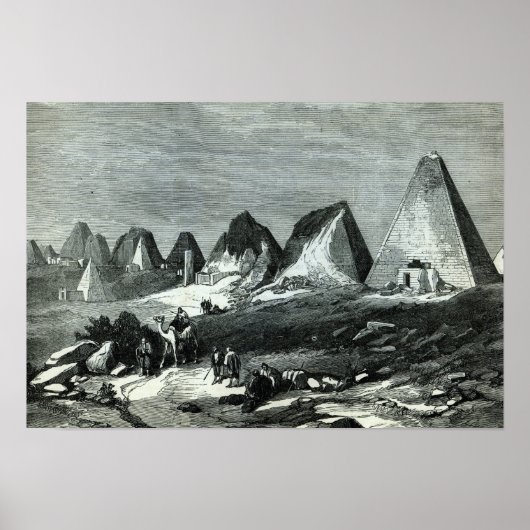 Pyramiden von Meroe, am Nil Poster (Vorne)