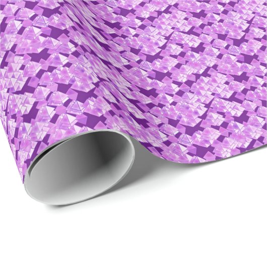 Pyramidenkristalle, lila geschenkpapier (Rolleneckpunkt)