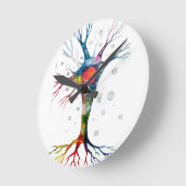 Pyramidenneuron im Neocortex Runde Wanduhr (Winkel)