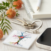 Pyramidenneuron im Neocortex Schlüsselanhänger (Vorderseite rechts)